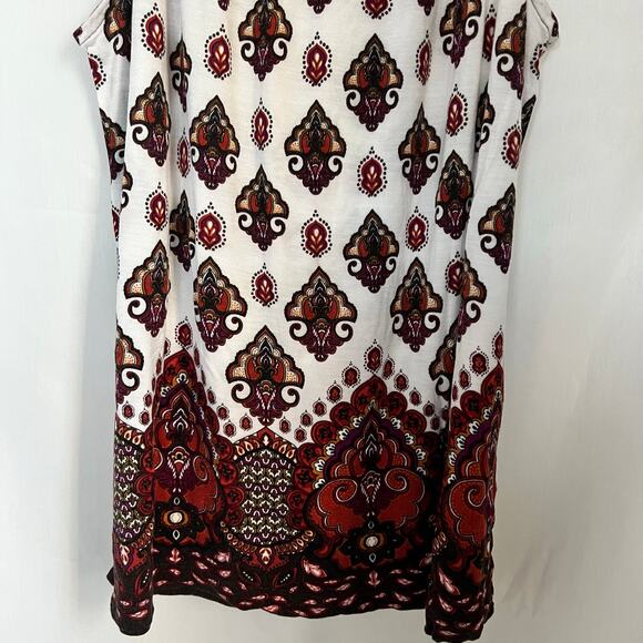 Apt 9 top women’s size small brown red sleeveless boho printed top VTG Y2K - Picture 7 of 7